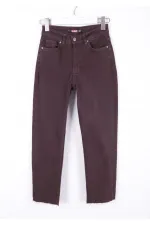 Dikişsiz Paça Mom Fit Kot Pantolon  764-78-(32-34-3)