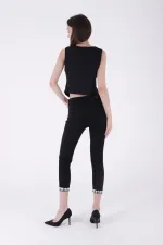 Paçası Taşlı Skinny Kot Pantolon 7037-23-(28-33) Paçası Taşlı Skinny Kot Pantolon 7037-23-(28-33)