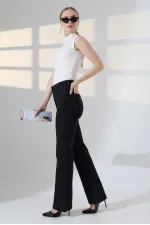 Düğme Detaylı Boru Paça Kot Pantolon 7170-23-(27-32)