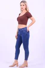 Paçası Dört Düğmeli Kot Pantolon  786-27-(26-31)