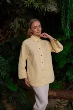Oversize Keten Gömlek  HS601-93-(S-XL)