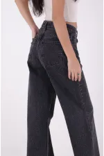 İğne Kırığı Desenli Relax Kot Pantolon 7049-23-(26-31) İğne Kırığı Desenli Relax Kot Pantolon 7049-23-(26-31)
