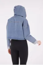Kapüşonlu Kot Ceket  1604-15-(S-L-5)