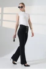 Düğme Detaylı Boru Paça Kot Pantolon 7170-23-(27-32)