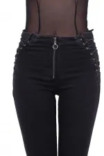 Yanı Bağcıklı Kot Pantolon 712-23-(28-33)
