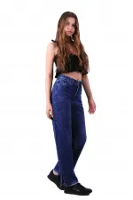 Paçası Yırtmaçlı Boru Paça Relax Kot Pantolon 931-01-(27-32) Paçası Yırtmaçlı Boru Paça Relax Kot Pantolon 931-01-(27-32)
