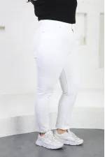 Fringe Ending High Waisted Mom Fit Jean  764-50-(30-36) White