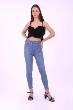 Önü 5 Düğmeli Skinny Kot Pantolon 755-15-(28-33)