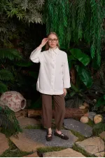 Oversize Keten Gömlek  HS601-51-(S-XL)