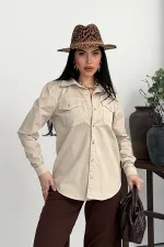 Çıtçıtlı Kot Gömlek  6013-65-(S-XL-6)