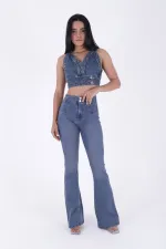 Pensli İspanyol Kot Pantolon  7021-06-(27-32)