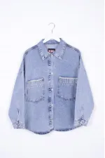 Oversize Kot Gömlek 664-08-(S+XL+4) Oversize Kot Gömlek 664-08-(S+XL+4)