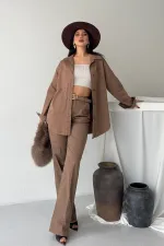 Oversize Denim Jacket with Buttons  6080-72-(S-L-3) Soil