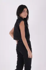 Fringe Ending High Waisted Mom Fit Jean  764-23-(32-36) Regular Anthracite