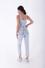 Şerit Fermuarlı Kot Pantolon 7004-08-(26-31)