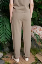 Carrot Fit Linen Pants HS703-74-(S-XL) Green