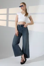 Palazzo Jeans 7158-62-(27-32) Middle Blue - Tinted Palazzo Jeans 7158-62-(27-32) Middle Blue - Tinted