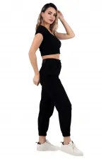 Parçalı Yanı Zincirli Pantolon 1704-07-(S-XL-6) Parçalı Yanı Zincirli Pantolon 1704-07-(S-XL-6)