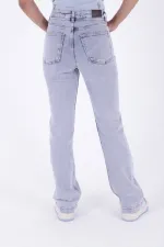 Stitched Hems Wide Leg Relaxed Jean 7026-08-(27-32) Snow Light Blue Stitched Hems Wide Leg Relaxed Jean 7026-08-(27-32) Snow Light Blue