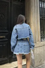 Taşlı Mini Kot Etek 1089-06-(XS-L) Taşlı Mini Kot Etek 1089-06-(XS-L)