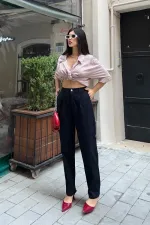 Beli Lastikli Havuç Pantolon 7083-73-(S-XL-6-2) Beli Lastikli Havuç Pantolon 7083-73-(S-XL-6-2)