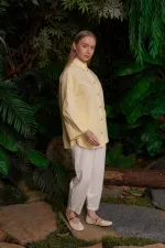 Oversize Keten Gömlek  HS601-93-(S-XL)