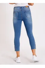 Paçası Dört Düğmeli Kot Pantolon 786-15-(28-33) Paçası Dört Düğmeli Kot Pantolon 786-15-(28-33)