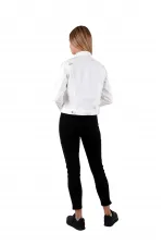 Short Denim Jacket 641-50-(S-L-5) White Short Denim Jacket 641-50-(S-L-5) White