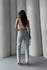 Serpme Yıldızlı Kot Pantolon 7040-08-(26-31) Serpme Yıldızlı Kot Pantolon 7040-08-(26-31)