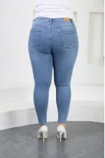 Lazer Yırtıklı Kot Pantolon 526-15-(44-50) Lazer Yırtıklı Kot Pantolon 526-15-(44-50)