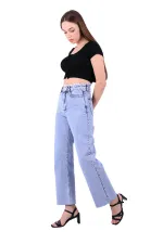 Paçası ve Beli Püsküllü Kot Pantolon 1703-08-(26-31) Paçası ve Beli Püsküllü Kot Pantolon 1703-08-(26-31)