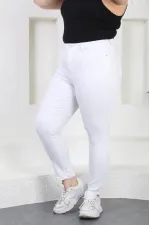 High Waisted Ankle Length Skinny Jean  815-50-(30-36) White