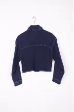 Eteği Püsküllü Kısa Kot Ceket  6014-26-(S-L-6)