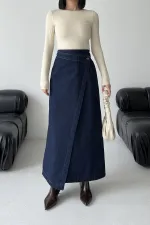 Kapaklı Uzun Boy Kot Etek  1941-17-(36-44)
