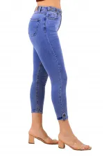 Kemerli Düğmeli Kot Pantolon 754-15-(26-31) Kemerli Düğmeli Kot Pantolon 754-15-(26-31)