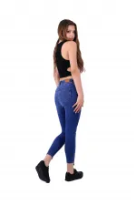 Asimetrik Paçalı Kot Pantolon 935-06-(26-31) Asimetrik Paçalı Kot Pantolon 935-06-(26-31)