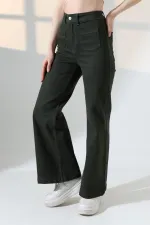 Front Pocket Detailed Jean  7079-97-(27-32) Pine Green