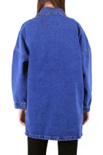 Uzun Torba Cepli Kot Ceket 688-01-(S-XL-6) Uzun Torba Cepli Kot Ceket 688-01-(S-XL-6)