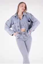 Oversize Kot Gömlek 664-08-(S+XL+4) Oversize Kot Gömlek 664-08-(S+XL+4)