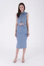 Kargo Cepli Kot Etek 1023-15-(S-XL-6) Kargo Cepli Kot Etek 1023-15-(S-XL-6)