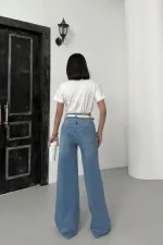 Geniş Paça Kot Pantolon  7082-15-(28-33)