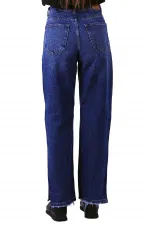 Paçası Yırtmaçlı Boru Paça Relax Kot Pantolon 931-01-(27-32) Paçası Yırtmaçlı Boru Paça Relax Kot Pantolon 931-01-(27-32)
