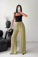 Elastic Waist Linen Pants HS700-105-(S-XL) 