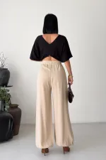 Beli ve Paçası Lastikli Pantolon  HS720-65-(S-XL)