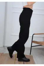 Beli Lastikli Bol Paça Relax Kot Pantolon  789-07-(27-32)