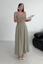 Bağcık Detaylı Volanlı Elbise 3052-74-(S-XL) Bağcık Detaylı Volanlı Elbise 3052-74-(S-XL)