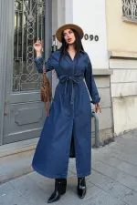 Midi Boy Elbise 3059-26-(S-XL)