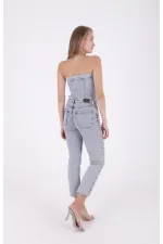 Yanları Droplı Kot Pantolon 7039-08-(28-33)