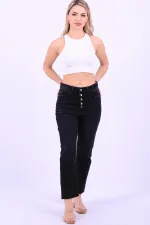 5 Düğmeli Mom Fit Kot Pantolon 745-03-(26-31)
