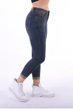Duble Paça Skinny Kısa Boy Kot Pantolon  820-02-(28-33)
